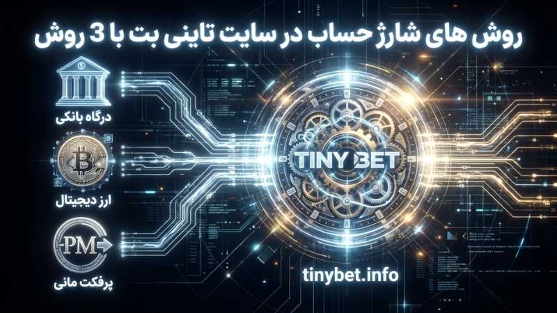 روش های شارژ حساب در سایت تاینی بت با 3 روش
